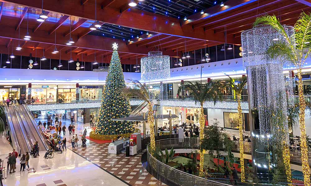 Xmas tree Cañada shopping centre