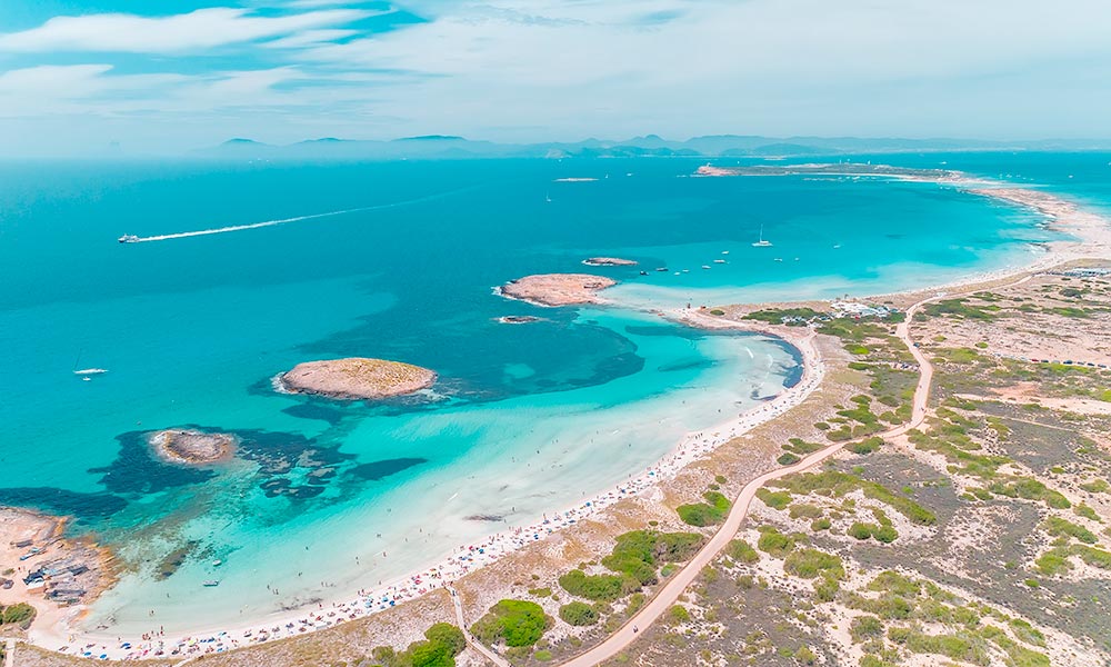 Formentera aerial view