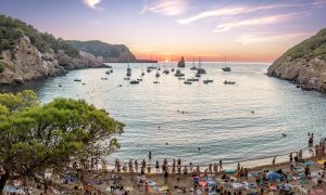 sunset in Cala Benirras