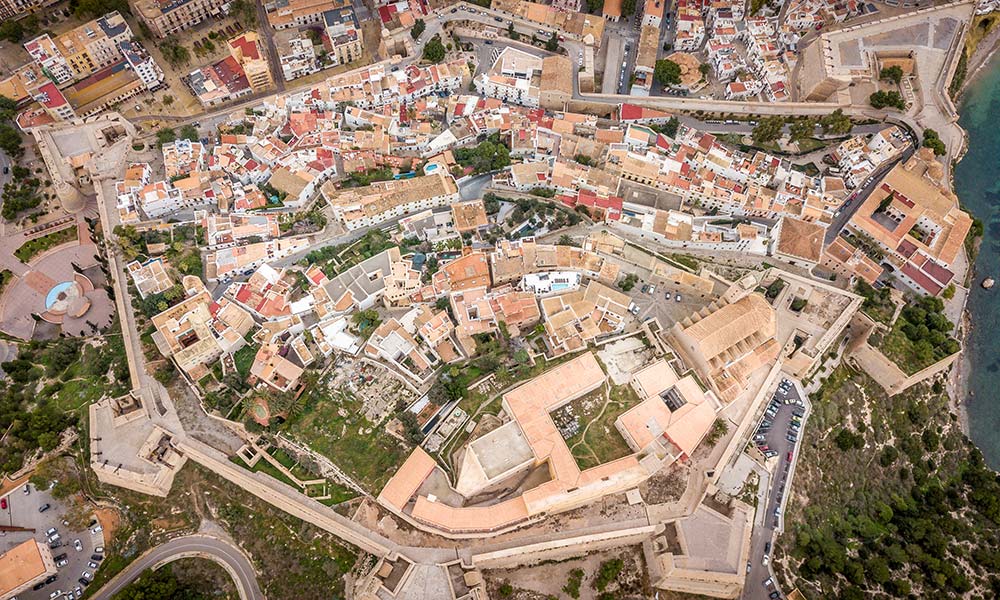 Dalt Vila aerial view