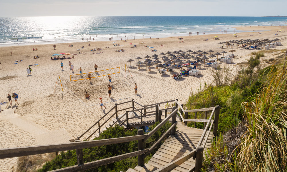 Accesos playa la Barrosa
